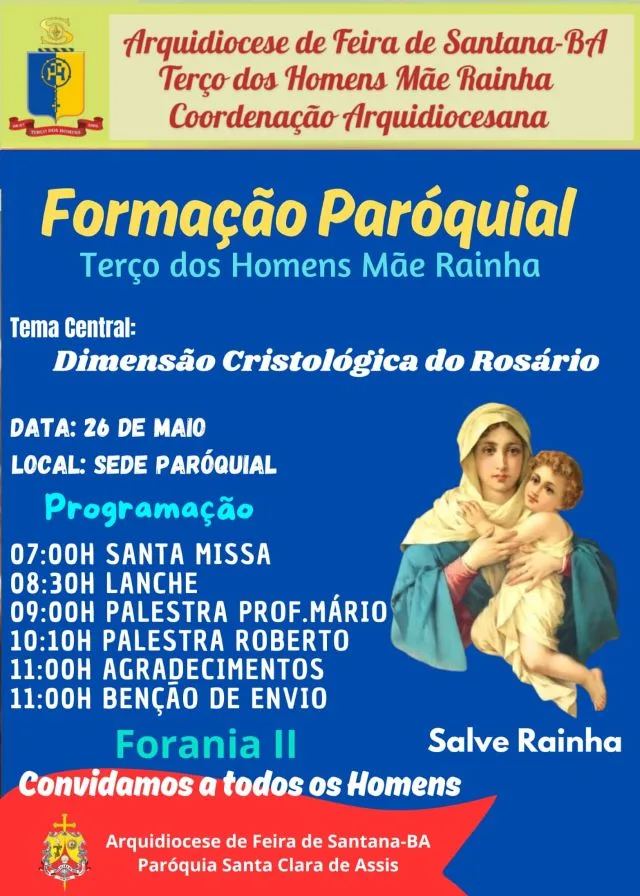 cartaz divulgação terço dos homens