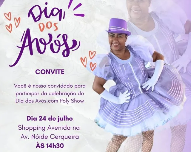 dia dos avós cartaz divulgação poly show evento